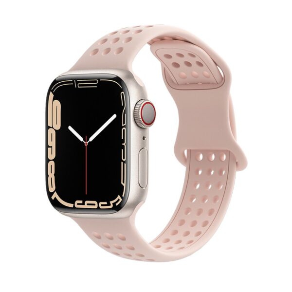 Watchband Hoco WA08 Flexible Honeycomb 38/40/41mm για Apple Watch 1/2/3/4/5/6/7/8/SE Powder Sand Silicon Band