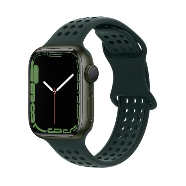 Watchband Hoco WA08 Flexible Honeycomb 42/44/45/49mm για Apple Watch 1/2/3/4/5/6/7/8/SE/Ultra Olive Green Silicon Band