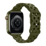 Watchband Hoco WA09 Flexible Rhombus Hollow 38/40/41mm για Apple Watch 1/2/3/4/5/6/7/8/SE Olive Green Silicon Band