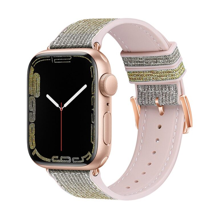 Watchband Hoco WA11 Diamond series 42/44/45/49mm για Apple Watch 1/2/3/4/5/6/7/8/SE/Ultra Silver Yellow Silicone Band