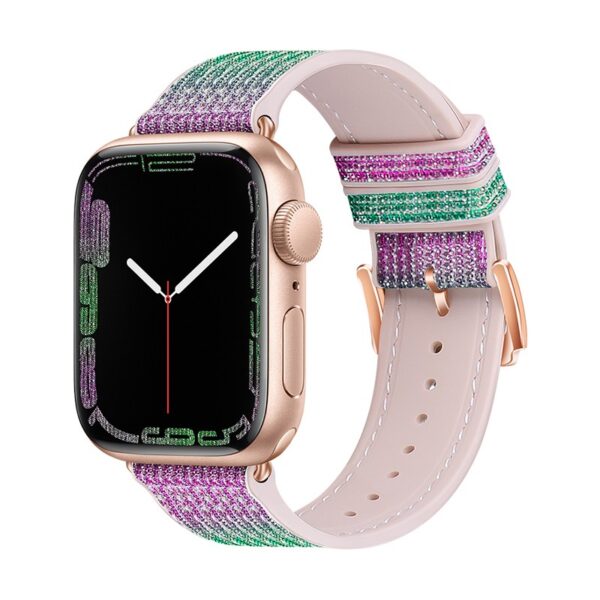 Watchband Hoco WA11 Diamond series 42/44/45/49mm για Apple Watch 1/2/3/4/5/6/7/8/SE/Ultra Μωβ Πράσινο Silicone Band