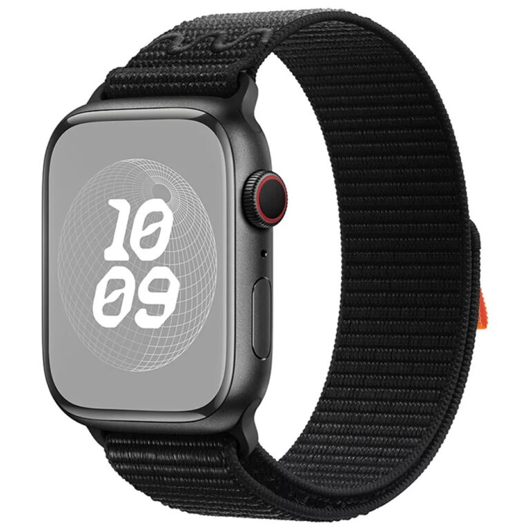 Watchband Noozy 42/44/45/49mm για Apple Watch 1/2/3/4/5/6/7/8/9/se/ultra 1/ultra 2 Μαύρο Nylon Band