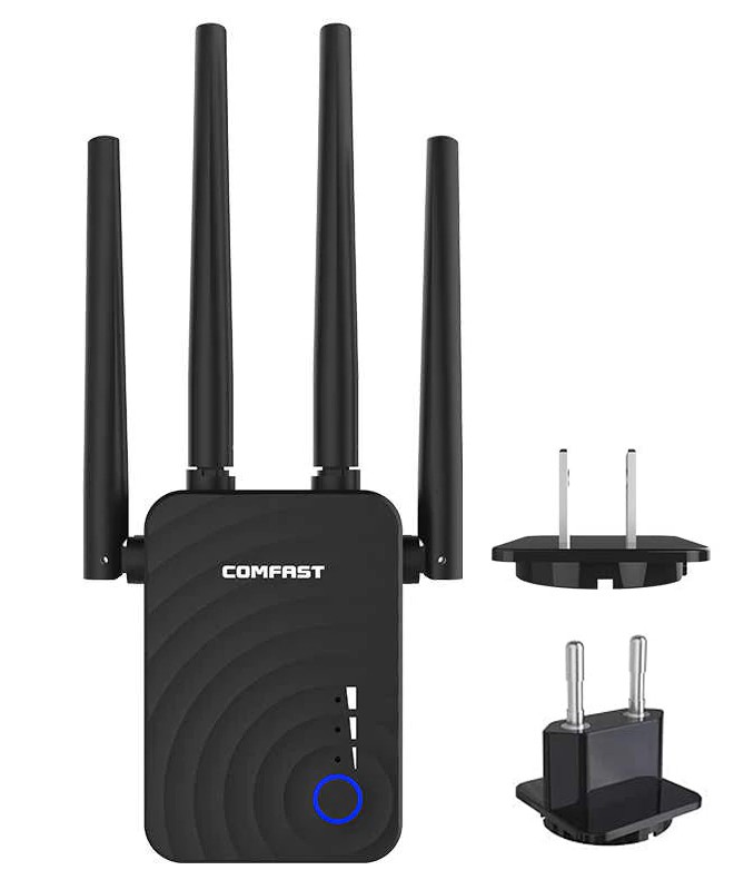 Wifi Repeater / Extender Dual Band Hi-Speed Comfast CF-WR754AC 1200Mbps με Τετραπλή Κεραία