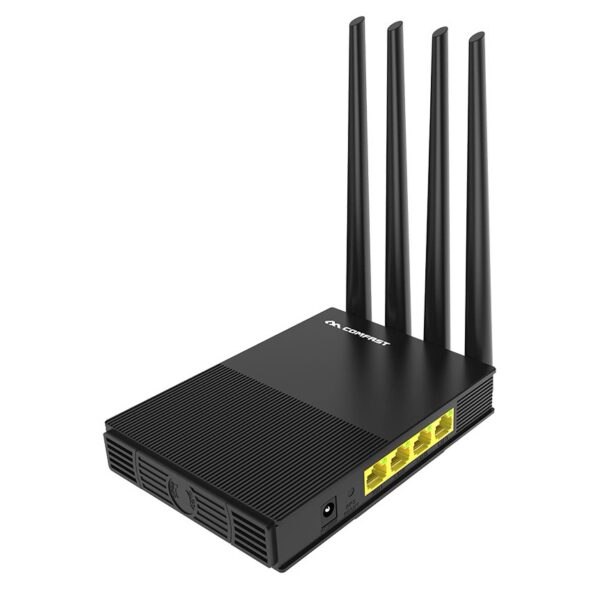 Wireless Router Comfast CF-WR617AC Dual Band 1200Mbps 4x5dBi έως 5.8GHz Μαύρο