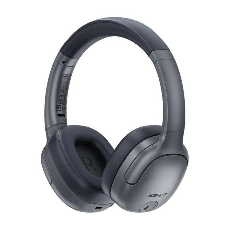 Wireless Ακουστικά Acefast H2 Active Noise Cancelling V5.3  AUX Port -40dB ANC HiFi Large Dynami Coil 80 ώρες Αναπαραγωγής Black