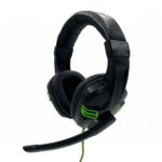 Ακουστικά Stereo Media-Tech COBRA PRO OUTBREAK MT3602 Διπλό Κονέκτορα 3.5mm για Gamers με Μικρόφωνο και 2 Μέτρα Καλώδιο Κορδόνι. Μαύρο-Πράσινο