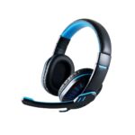 Ακουστικά Stereo Noozy GH-35 διπλού κονέκτορα 3.5mm για Gamers με Μικρόφωνο και Ρύθμιση Έντασης Ήχου Μαύρα-Μπλε