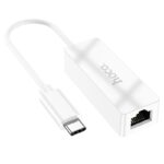 Αντάπτορας  Hoco UA22 USB-C Αρσενικό σε RJ45 OTG 100Mbps 13cm Λευκός