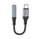 Αντάπτορας Καλωδίου Ήχου Hoco LS36 Fresh USB-C to 3.5mm Hi-Fi Braided 12cm Μαύρος