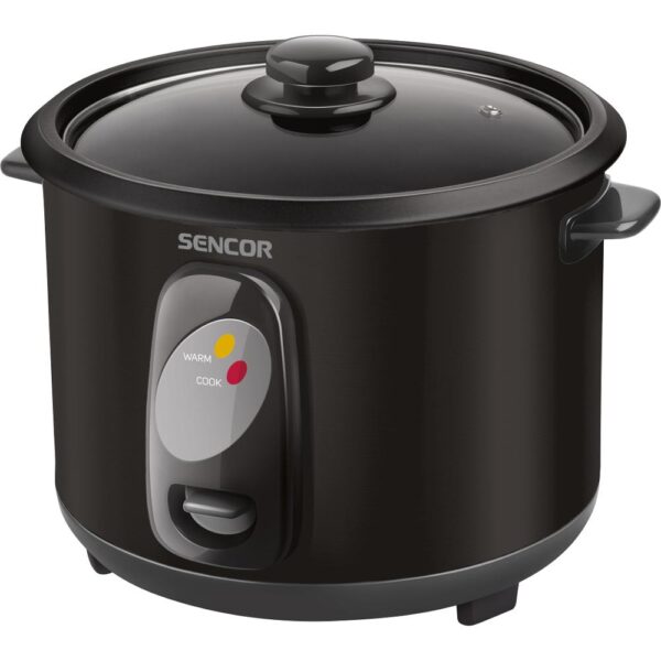 Ατμομάγειρας Ρυζιού Rice Cooker 1lt Stainless Steel Sencor SRM 1001BK Μαύρο