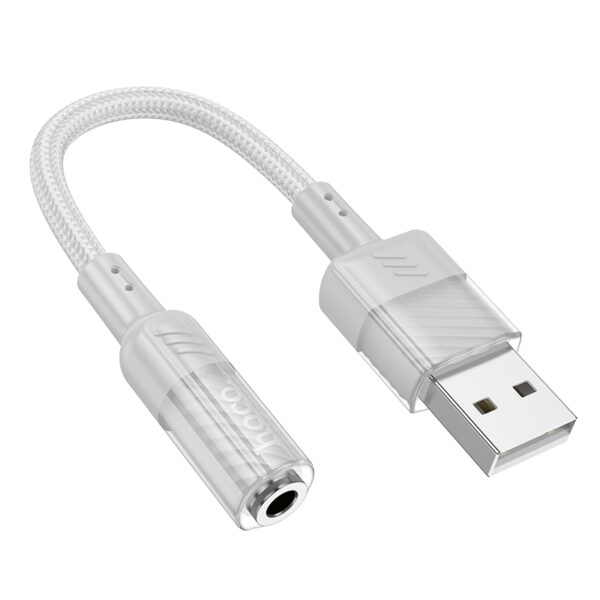 Εξωτερική Κάρτα Ήχου Hoco LS37 USB 3.5mm για Μικρόφωνο και Ήχο Λευκό