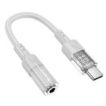 Εξωτερική Κάρτα Ήχου Hoco LS37 USB-C 3.5mm για Μικρόφωνο και Ήχο Λευκό