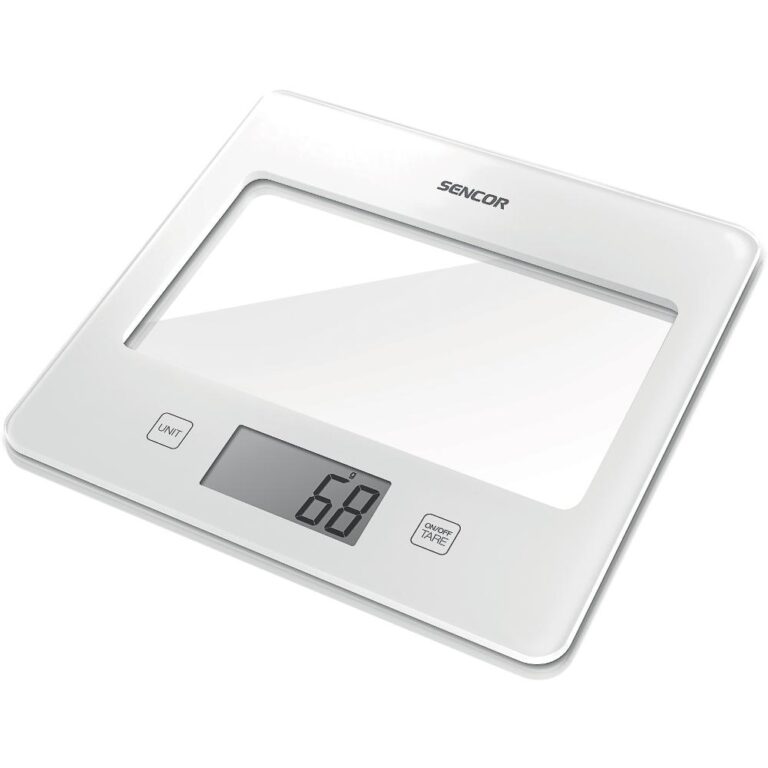 Ζυγαριά Κουζίνας 5kg UltraSlim Glass Sencor SKS 5030WH Λευκή