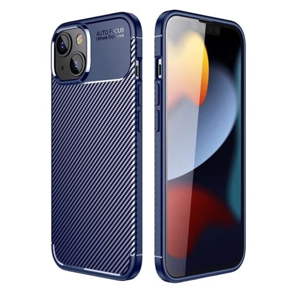 Θήκη Ancus AutoFocus Carbon Fiber για Apple iPhone 14 Plus Μπλε