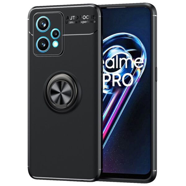 Θήκη Ancus AutoFocus Shock Proof με Ring Holder για Realme 9 Pro+ / Realme 9 Μαύρη