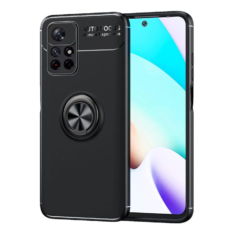 Θήκη Ancus AutoFocus Shock Proof με Ring Holder για Xiaomi Redmi Note 11T 5G  Note 11s 5G  Poco M4 Pro 5G Μαύρη