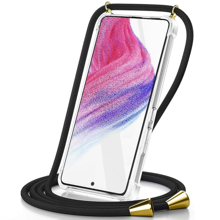 Θήκη Ancus Crossbody για Samsung SM-A356 Galaxy A35 5G Διάφανη με Κορδόνι Μαύρη