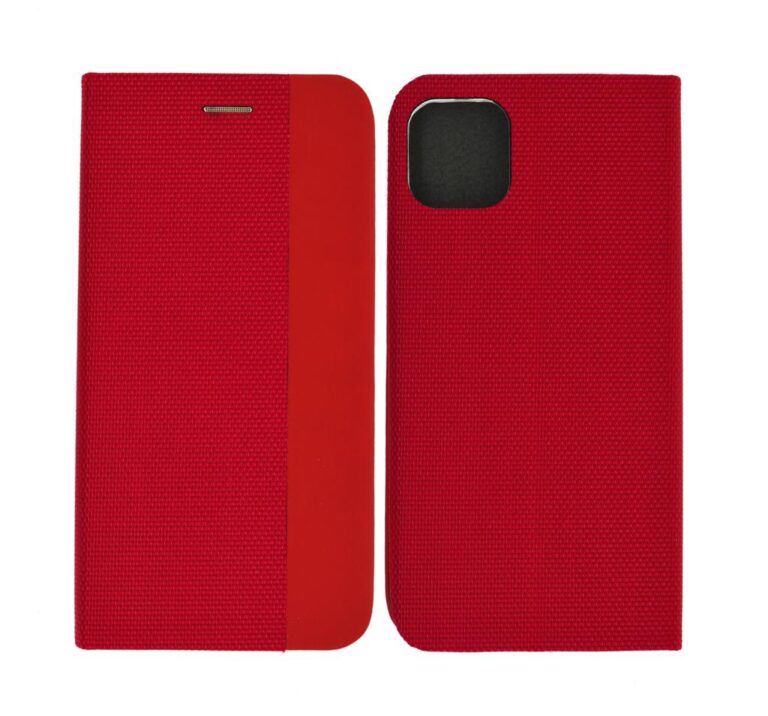 Θήκη Book Ancus Magnetic Canvas για Apple iPhone 11 Pro TPU Κόκκινη