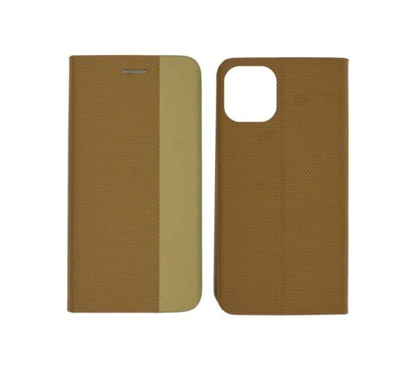 Θήκη Book Ancus Magnetic Canvas για Apple iPhone 11 Pro TPU Χρυσαφί