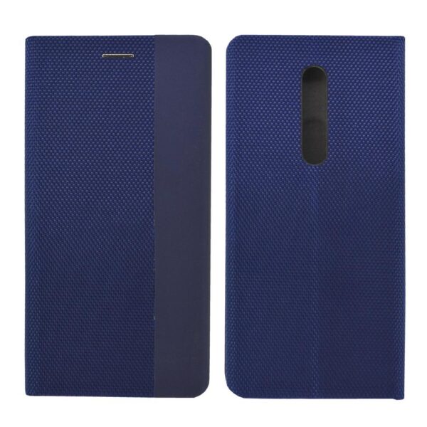 Θήκη Book Ancus Magnetic Canvas για Xiaomi Mi 9T / Mi 9T Pro / Redmi K20 Pro TPU Μαύρη-Μπλε