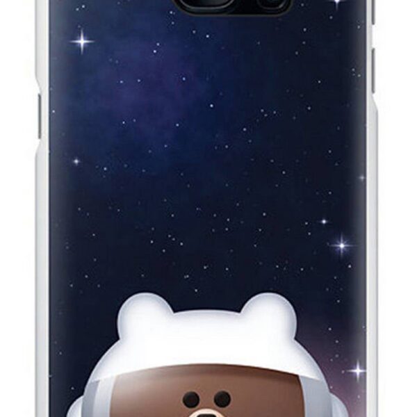 Θήκη Faceplate Samsung S7 Line Friends Cover "Mr. Brown" EF-XG930LDEGWW για SM-G930F Galaxy S7 Μαύρη