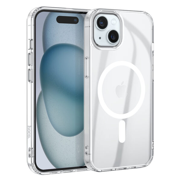 Θήκη Hoco Magnetic Series Airbag Anti-Fall Protective για Apple iPhone 15 Pro Διάφανη