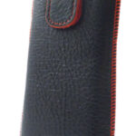 Θήκη Protect Ancus για Apple iPhone SE 5 5S 5C Nokia 105 TA-1174 και Huawei Y360 Δέρμα Μαύρη με Κόκκινη Ραφή