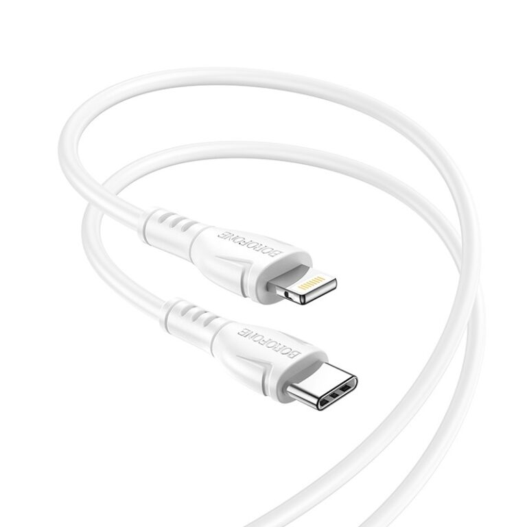 Καλώδιο σύνδεσης Borofone BX51 Triumph USB-C σε Lightning 12W 2.4A 1μ Λευκό