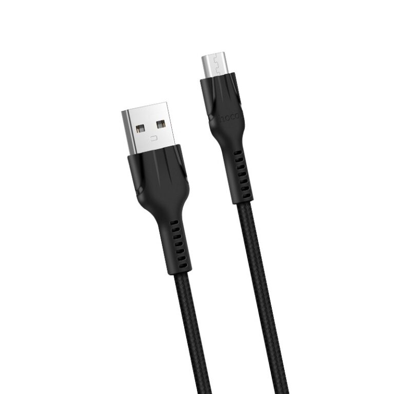 Καλώδιο σύνδεσης Hoco U31 Benay Braided με Νάυλον Κορδόνι USB σε Micro-USB 2.4A Μαύρο 1