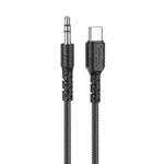 Καλώδιο σύνδεσης Ήχου Hoco UPA17 Braided USB-C σε 3.5mm Αρσενικό 1m Μαύρο