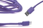 Καλώδιο σύνδεσης Κορδόνι Ancus USB σε Micro USB με Ενισχυμένες Επαφές Μώβ