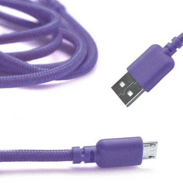 Καλώδιο σύνδεσης Κορδόνι Ancus USB σε Micro USB με Ενισχυμένες Επαφές Μώβ