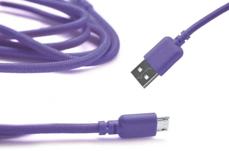 Καλώδιο σύνδεσης Κορδόνι Ancus USB σε Micro USB με Ενισχυμένες Επαφές Μώβ