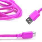Καλώδιο σύνδεσης Κορδόνι Ancus USB σε Micro USB με Ενισχυμένες Επαφές Ρόζ