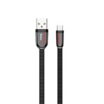 Καλώδιο σύνδεσης Κορδόνι Hoco U74 Grand USB σε Micro USB Fast Charging 2.4A 1.2m Μαύρο