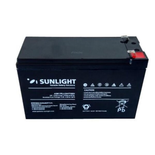 Μπαταρία Sunlight VRLA AGM (12V 12Ah) 3.45kg 151mm x 95mm x 94mm