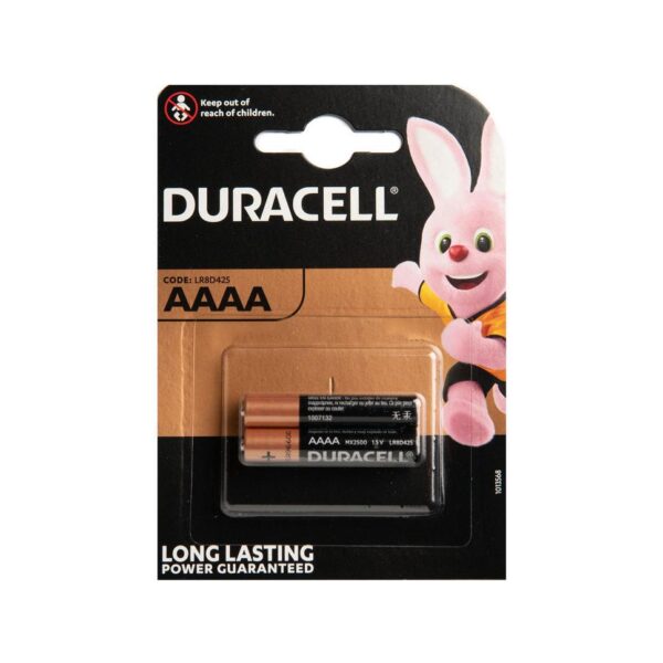 Μπαταρία Αλκαλική Duracell Long Lasting LR8D425 / MX2500 size AAAA Τεμ. 2