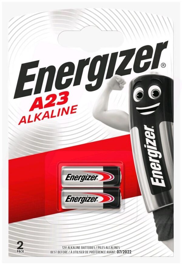 Μπαταρία Αλκαλική Energizer A23/23A/23GA/A23/E23A/GP23A/K23A/L1028/LR23A/LRV08/LRVO8/MN21/MS21/V23/V23GA/VR22 12V Τεμ. 2