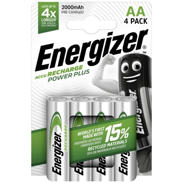 Μπαταρία Επαναφορτιζόμενη Energizer ACCU Recharge Power Plus 2000 mAh size AA 1.2V Τεμ. 4