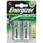 Μπαταρία Επαναφορτιζόμενη Energizer ACCU Recharge Power Plus HR14 2500 mAh Size C 1.2V Τεμ. 2