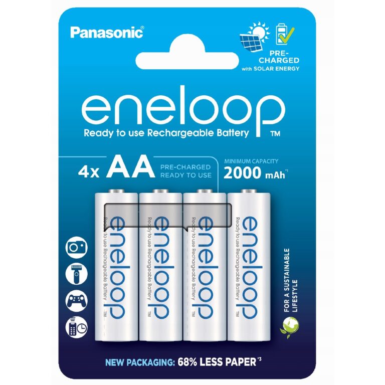 Μπαταρία Επαναφορτιζόμενη Panasonic eneloop BK-3MCDEC4BE 2000mAh mAh size AA Ni-MH 1.2V Τεμ. 4 με κουτί αποθήκευσης