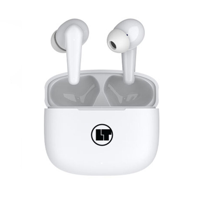 LAMTECH BLUETOOTH 5.3 TWS EARPHONES WITH CHARGING DOCK WHITE