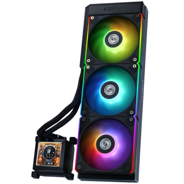 Lian Li HydroShift LCD 360 RGB fan Black  - AIO GPU Liquid Cooler  with ARGB Fans