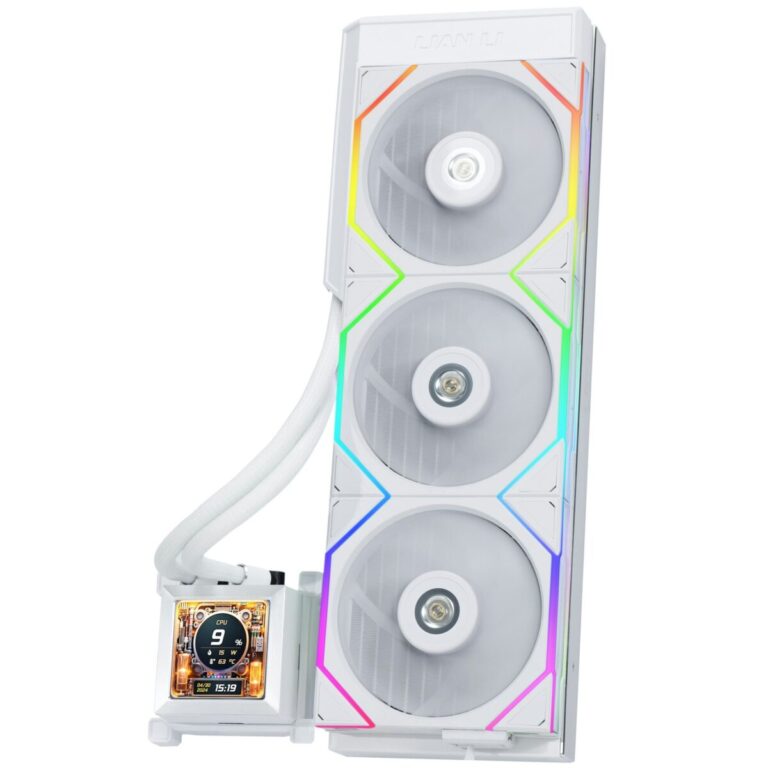 Lian Li HydroShift LCD 360 TL fan White - AIO GPU Liquid Cooler  with TL LCD Fans