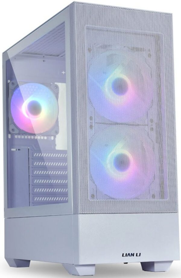 Lian Li Lancool 205 Mesh White PC Case - ATX Tower & 3 aRGB PWM fans - 1x120mm 2x140m Type C