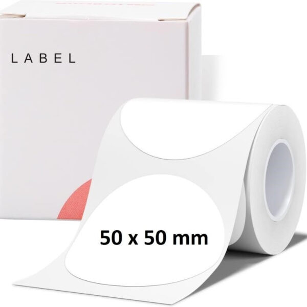 NIIMBOT THERMAL LABEL PAPER 50*50-150 ROUND WHITE