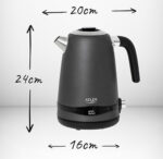 7L STEEL ELECTRIC KETTLE WITH LCD AND TEMPERATURE CONTROL GREY