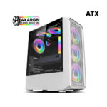 ARMAGGEDDON GAMING PC CASE WITH 4 ARGB FANS TRITRON PRO 100 WHITE