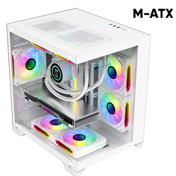 ARMAGGEDDON MICRO ATX PC CASE AQUARON WIBO WHITE