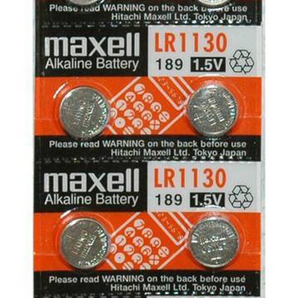 Buttoncell Maxell LR1130 AG10 LR54 389 390 Τεμ. 10 με Διάτρητη Συσκευασία